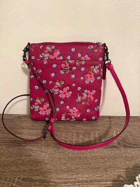 Coach Hot Pink Floral Crossbody Bag